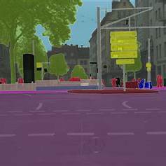 Cityscapes dataset segmentation example 1