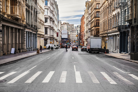 Daytime city crosswalk